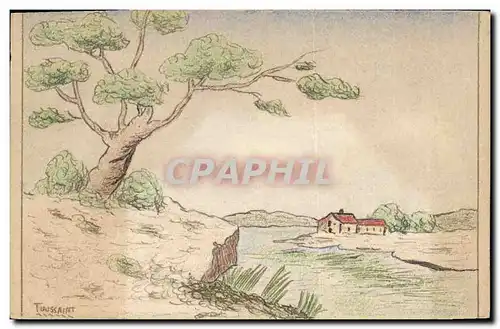 Cartes postales Dessin a la main Toussaint