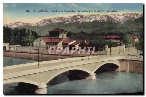 Ansichtskarte AK Colombe Colombophilie Grenoble Pont de la citadelle Le colombier Militaire Les Alpes