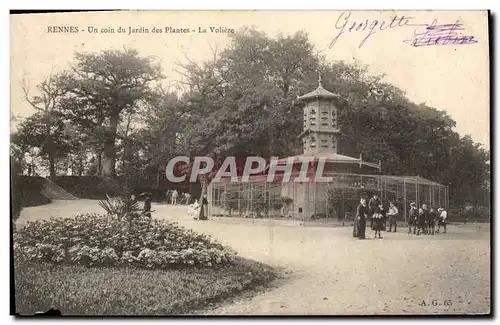 Ansichtskarte AK Colombe Colombophilie Rennes Un coin du jardin des plantes La voliere