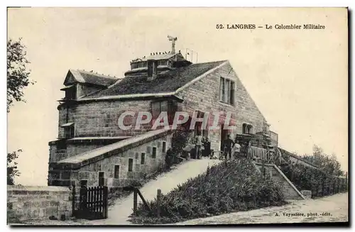 Cartes postales Colombe Colombophilie Langres Le colombier Militaire Militaria