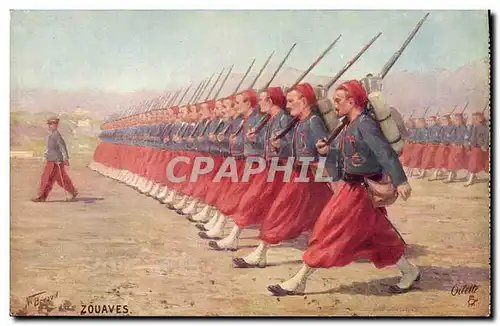 Cartes postales Militaria Zouaves