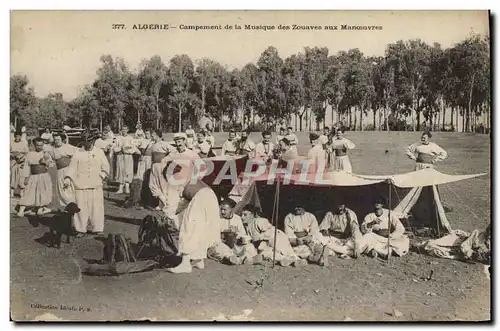 Ansichtskarte AK Militaria Algerie Campement de la musique des Zouaves aux manoeuvres