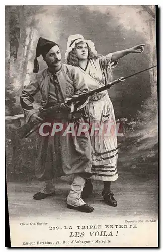 Cartes postales Militaria La triple ententen Les voila ! Zouave