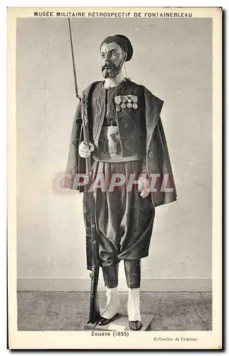 Cartes postales Militaria Musee militaire de Fontainebleau Zouave 1855