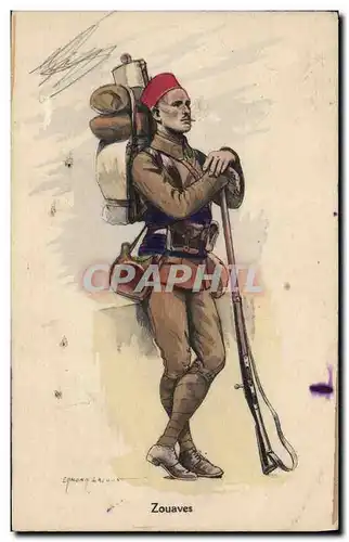 Cartes postales Militaria Zouave