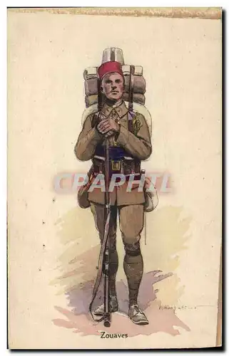 Cartes postales Militaria Zouaves