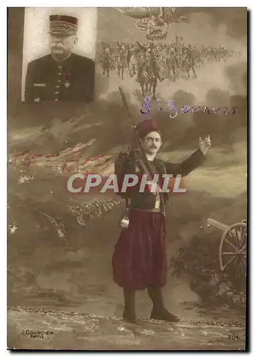 Cartes postales Militaria Zouave