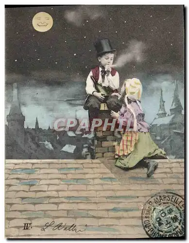 Cartes postales Fantaisie Lune Enfants