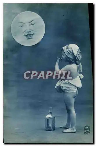 Cartes postales Fantaisie Lune Enfant