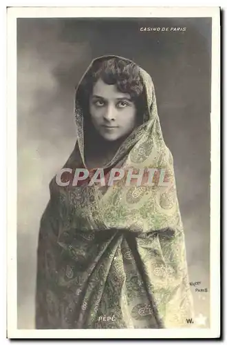 Cartes postales Femme Theatre Casino de Paris Pepe