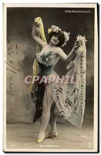 Cartes postales Femme Theatre Gaite Rochechouart De Morlaix Paris