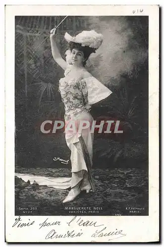 Cartes postales Femme Theatre Marguerite Nell Varietes Paris