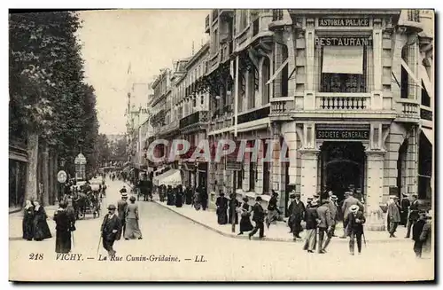 Cartes postales Banque Vichy La Rue Cunin Gridaine Societe Generale