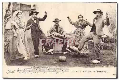 Ansichtskarte AK Folklore Auvergne La Bourree