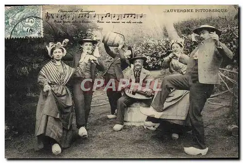 Ansichtskarte AK Folklore Auvergne La Bourree