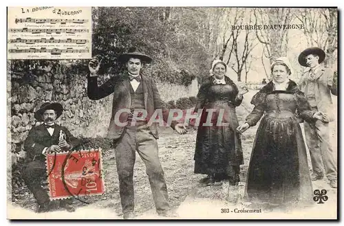 Ansichtskarte AK Folklore Auvergne La Bourree Croisement