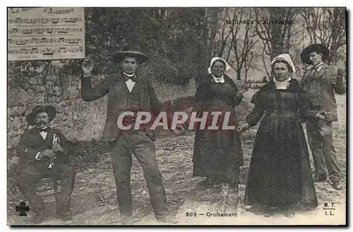 Ansichtskarte AK Folklore Auvergne La Bourree Croisement