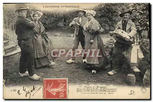 Cartes postales Folklore Auvergne La Bourree