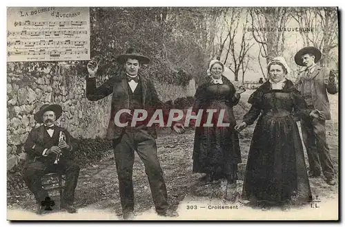 Ansichtskarte AK Folklore Auvergne La Bourree Croisement