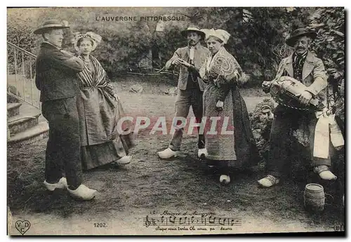 Ansichtskarte AK Folklore Auvergne La Bourree