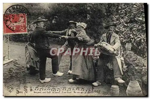 Ansichtskarte AK Folklore Auvergne La Bourree