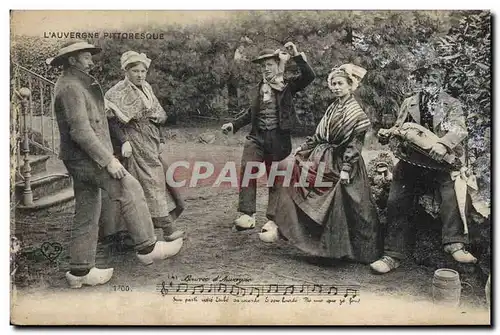 Ansichtskarte AK Folklore Auvergne La Bourree