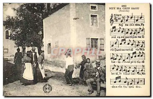 Ansichtskarte AK Folklore Auvergne La Bourree