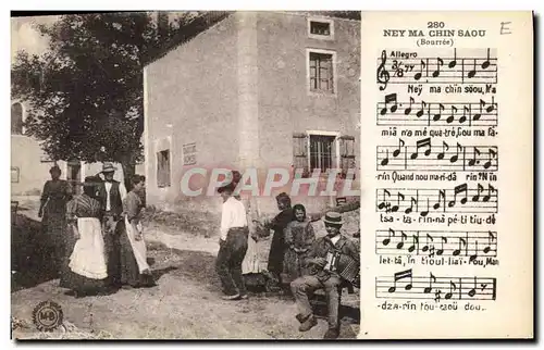 Ansichtskarte AK Folklore Auvergne La Bourree