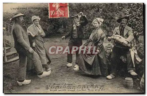 Ansichtskarte AK Folklore Auvergne La Bourree