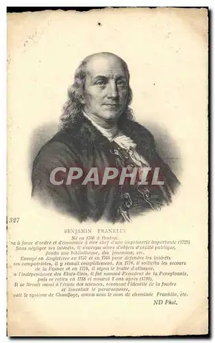 Cartes postales Benjamin Franklin