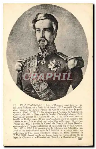 Cartes postales Duc d&#39Aumale