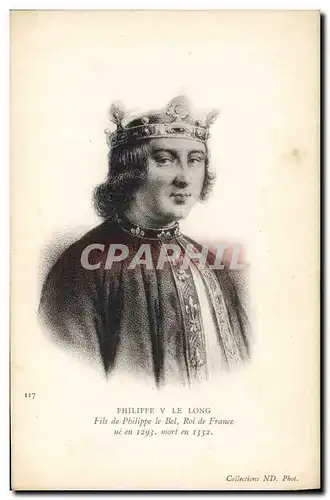 Cartes postales Philippe IV le long Roi de France