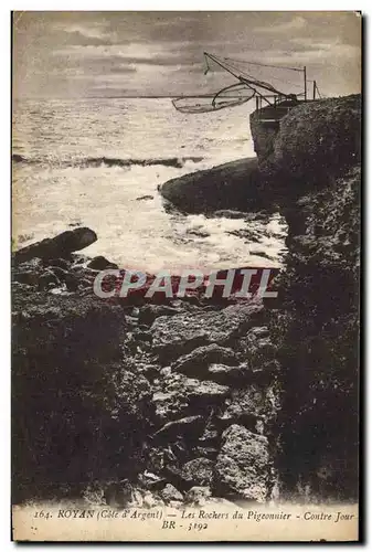 Cartes postales Colombe Colombophilie Royan Les rochers du pigeonnier Contre jour