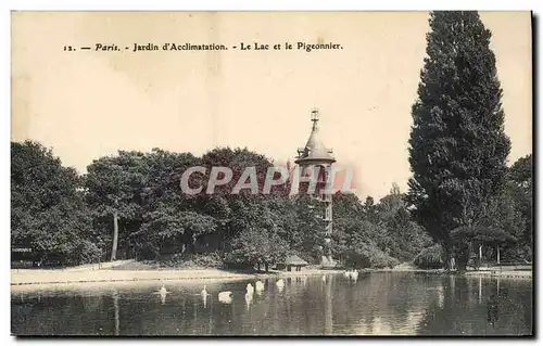 Cartes postales Colombe Colombophilie Paris Jardin d&#39acclimatation Le Lac et le pigeonnier