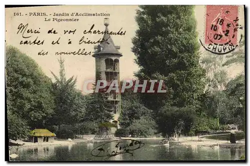 Cartes postales Colombe Colombophilie Paris Jardin d&#39acclimatation Le pigeonnier