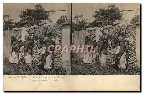 Cartes postales Militaria Pres d&#39Arras Les Zouaves A l&#39affut des boches