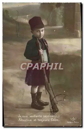 Cartes postales Militaria Enfant Zouave