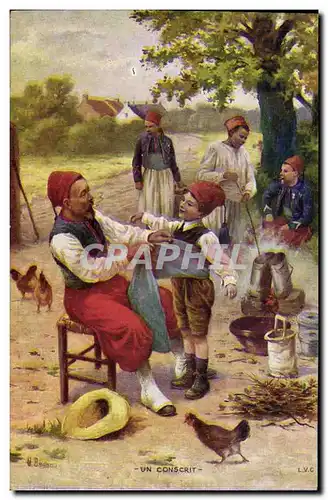 Cartes postales Militaria Zouaves Un conscrit