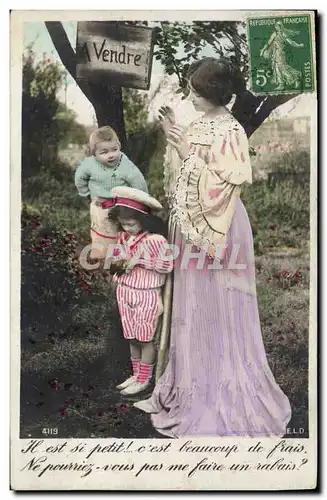 Cartes postales Fantaisie Enfant Bebe Femme