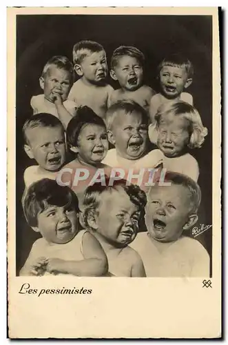 Cartes postales Fantaisie Enfant Bebe Les pessimistes