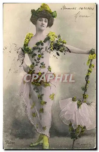 Cartes postales Fantaisie Femme Theatre Marville