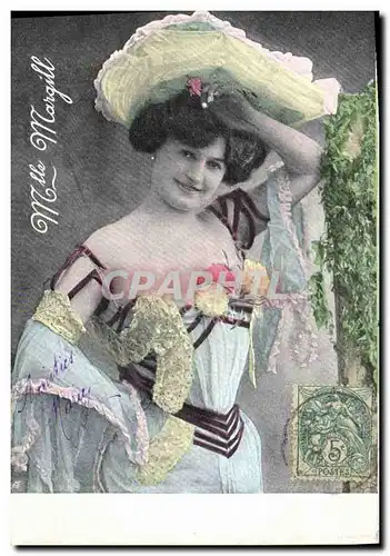 Cartes postales Fantaisie Femme Theatre Mlle Margill