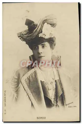 Cartes postales Fantaisie Femme Theatre Bordo