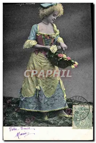 Ansichtskarte AK Fantaisie Femme Theatre Mlle Louise Andre