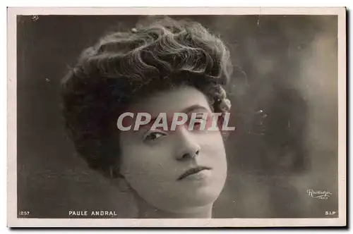 Cartes postales Fantaisie Femme Theatre Paule Andral