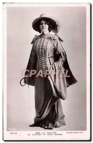 Cartes postales Fantaisie Femme Theatre Miss Lily Brayton Clothilde in Count Hannival