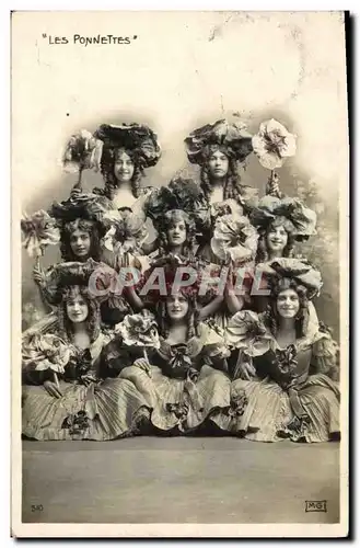 Cartes postales Fantaisie Femme Theatre Les Ponnettes