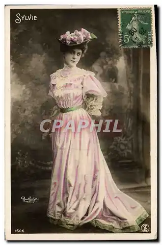 Cartes postales Fantaisie Femme Theatre Sylvia