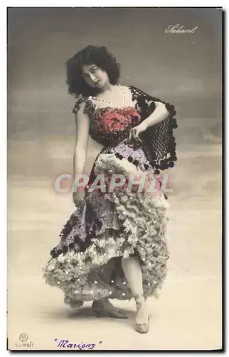 Cartes postales Fantaisie Femme Theatre Sahavet Marigny