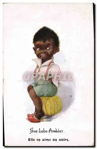 Ansichtskarte AK Negre Enfant de couleur Elle en aime un autre